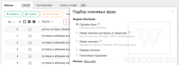 Yadz — сервис подбора семантического ядра и подготовки рекламных кампаний для Яндекс Директ