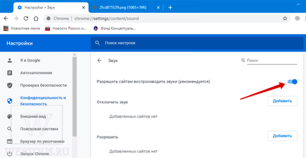 Как выключить звук на вкладке Chrome