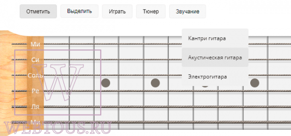 Виртуальная онлайн гитара — играть на клавиатуре аккордами и по нотам