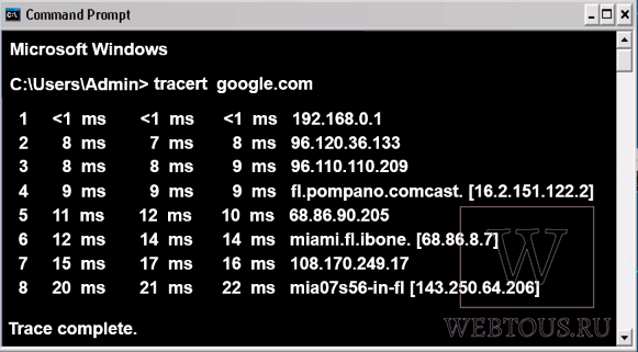 Команда TRACERT: что это, отличие от PING, как пользоваться?