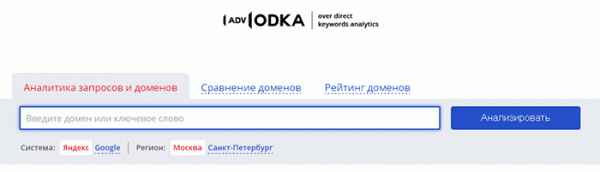 Advodka — сервис эффективной оценки конкурентов