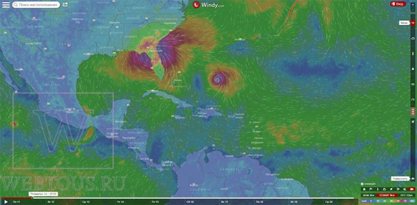 Windy.com — онлайн карта ветров и погоды в реальном времени